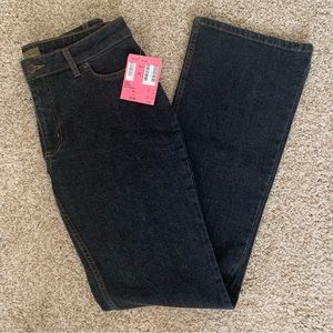 NWT Caslon bootcut stretch denim black jeans, size 6